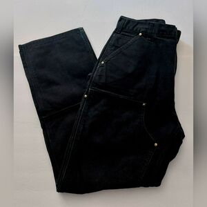 Vtg B01‎ Blk Carhartt Carpenter Pants Size 36 32